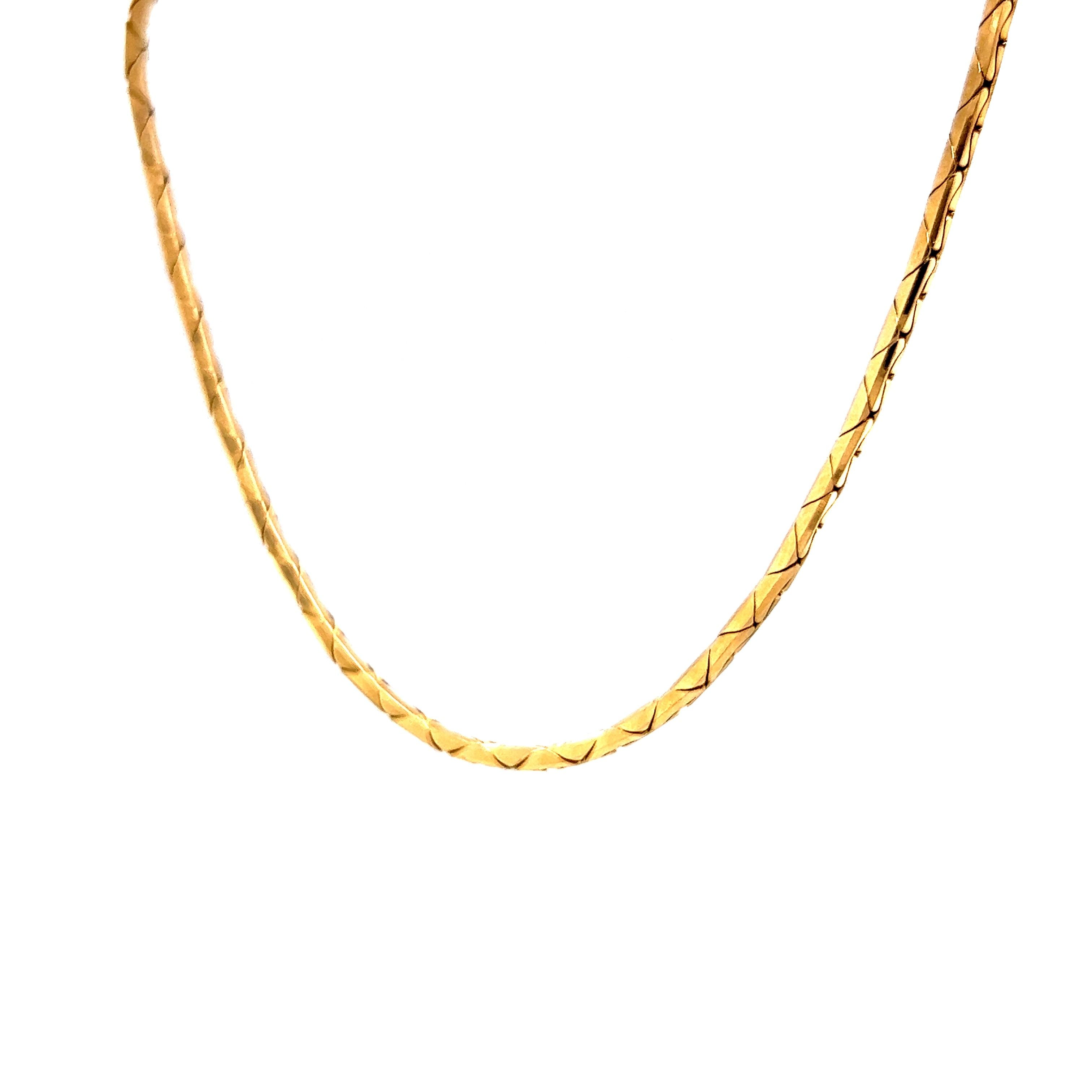 24 Inch Italian Chain Necklace in 14k Yellow Gold Filigree Jewelers