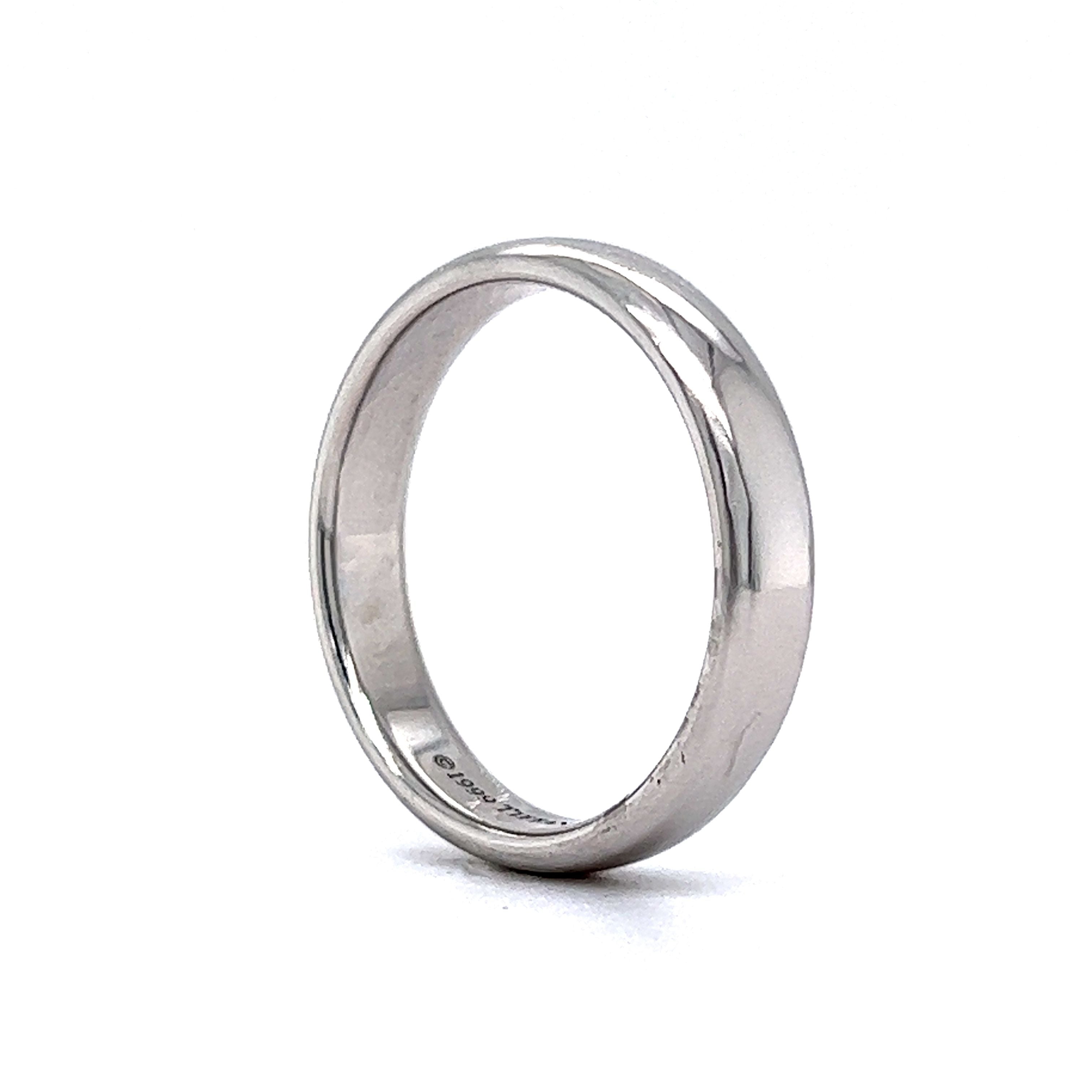 Men s 4.5mm Tiffany Co. Wedding Band in Platinum Filigree Jewelers