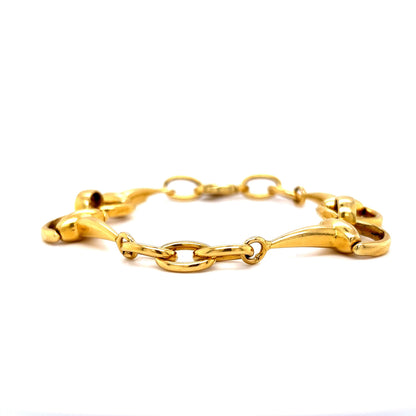 Modern Bridle Link Bracelet in 18k Yellow Gold