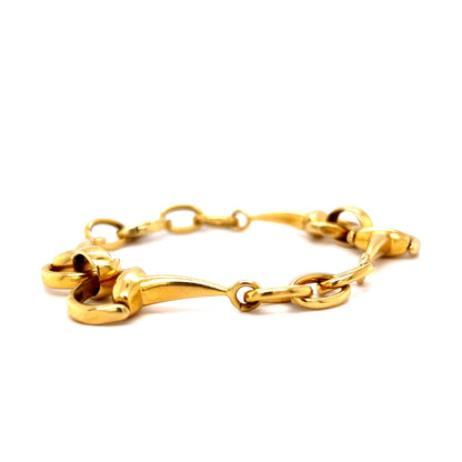 Modern Bridle Link Bracelet in 18k Yellow Gold