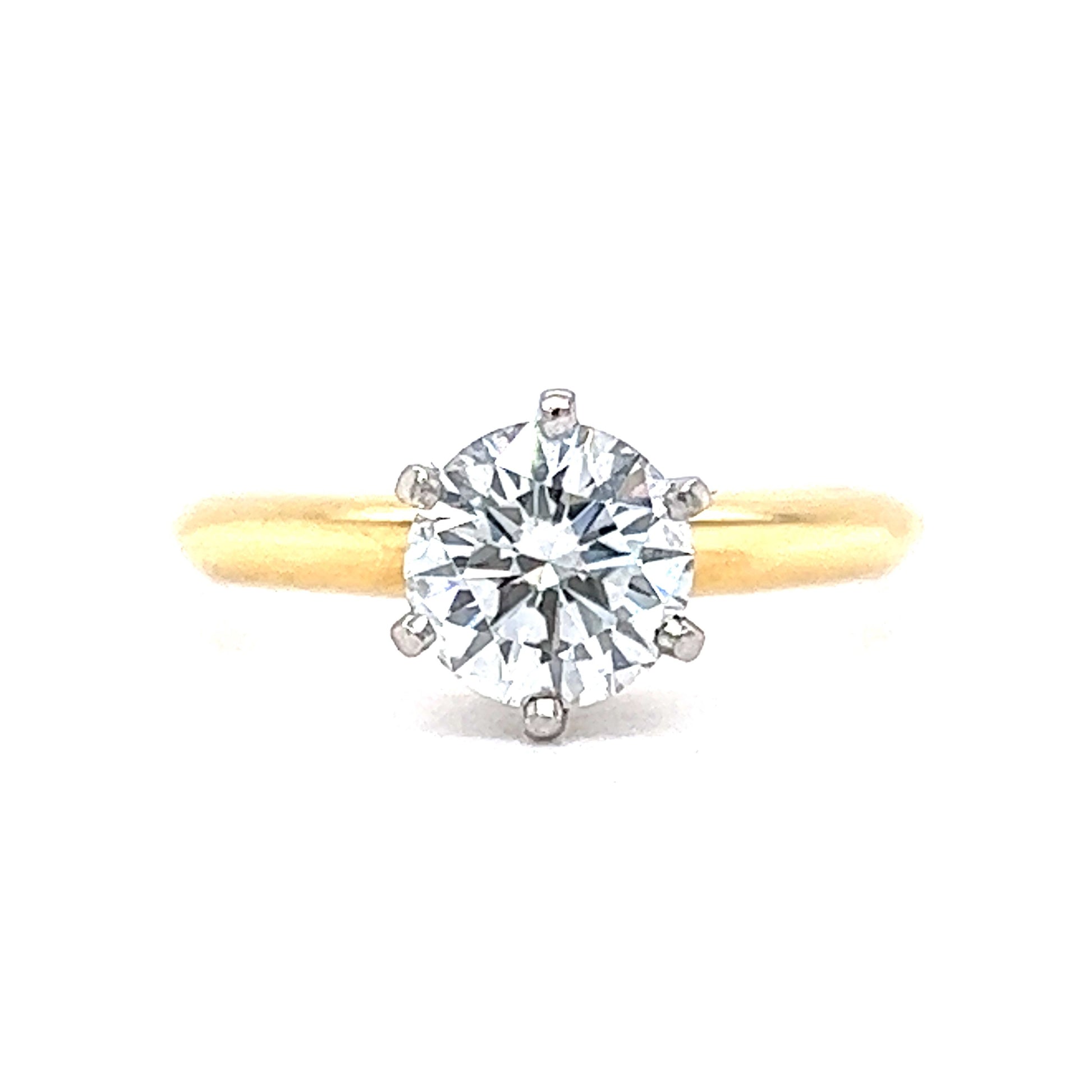 Diamond Tiffany Engagement Ring in 18k Platinum