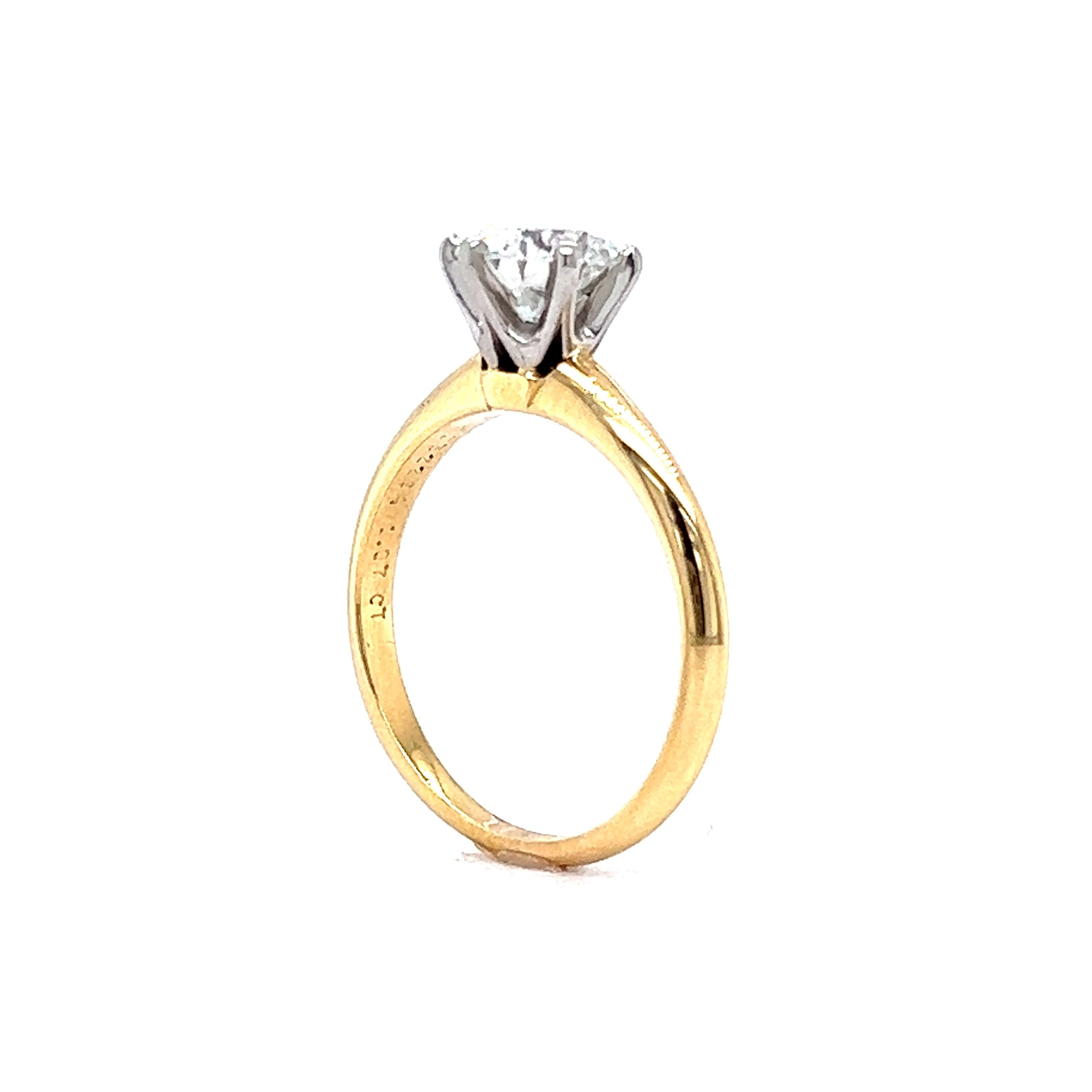 Tiffany & Co. 0.45ct E/VS1 Princess Cut Diamond Engagement Ring - YouTube