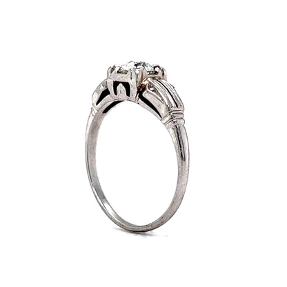 .40 Filigree Vintage Diamond Engagement Ring Art Deco 18k