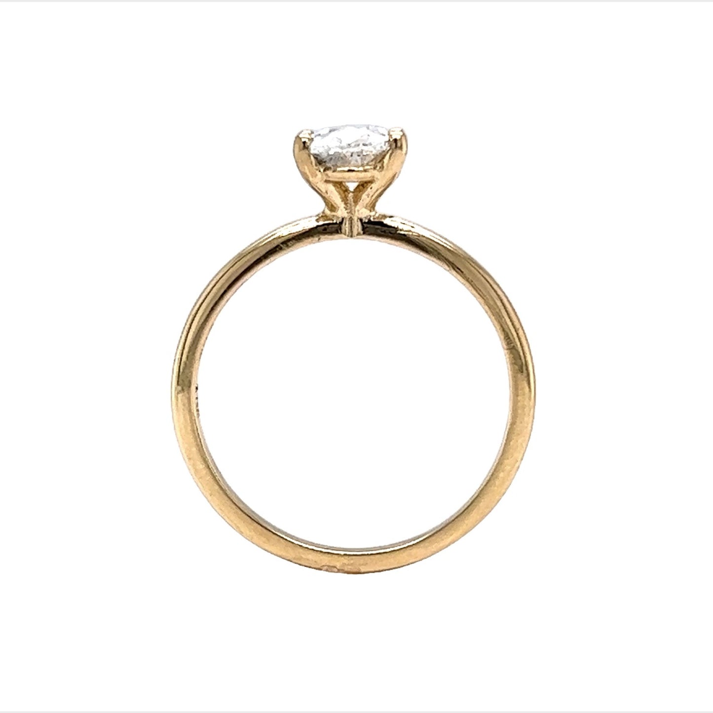 1.05 Cushion Cut Diamond Engagement Ring in 14k Yellow Gold