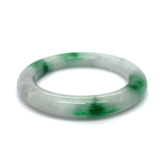 7 Inch Mid-Century Solid Jade Bangle Bracelet