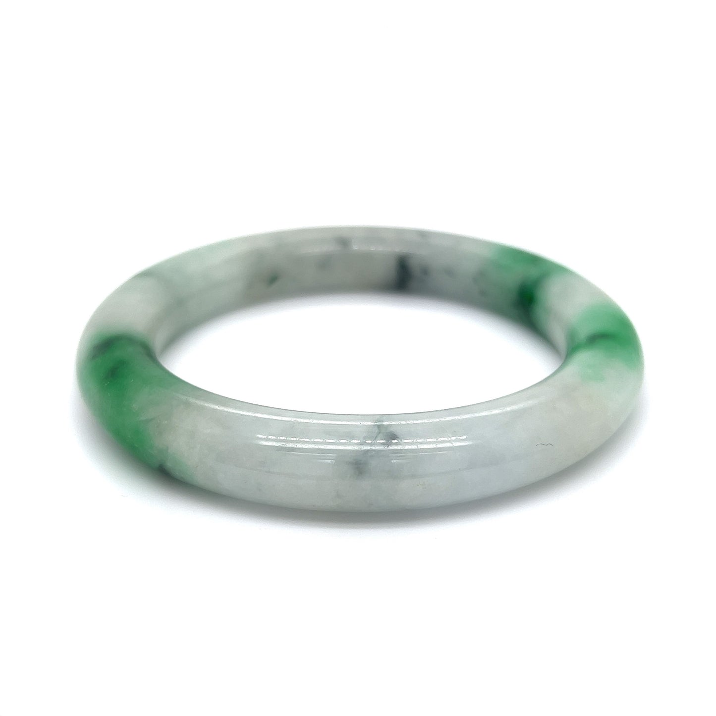 7 Inch Mid-Century Solid Jade Bangle Bracelet
