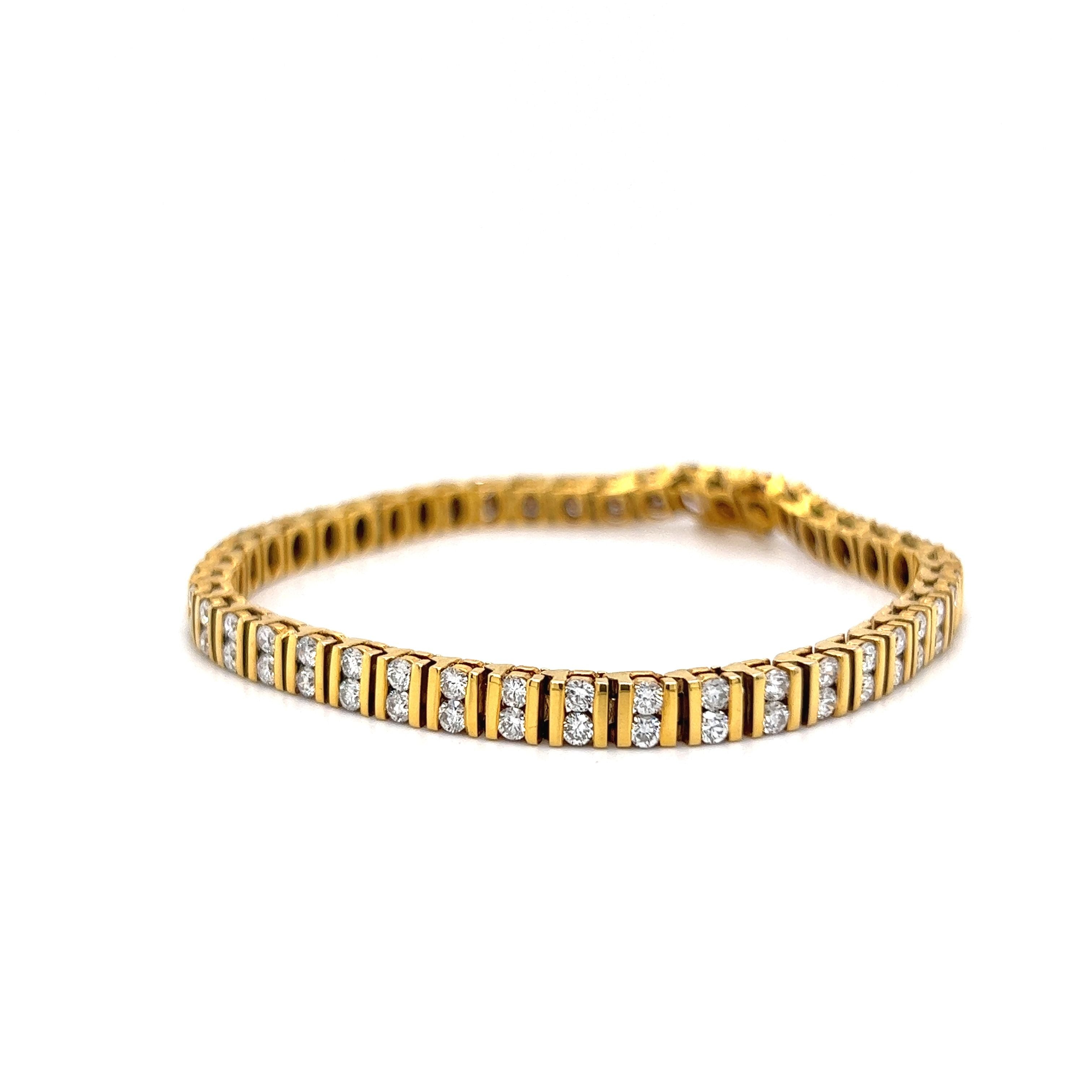 5 carat diamond tennis on sale bracelet yellow gold