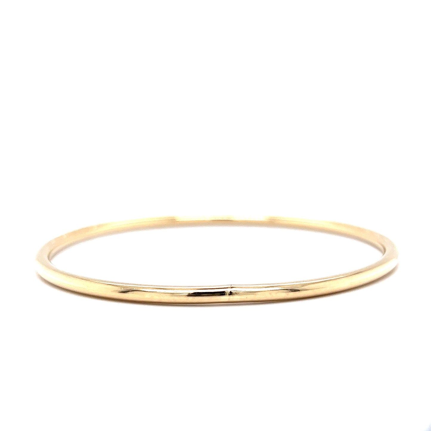 3mm Classic Round Bangle Bracelet in 14k Yellow Gold