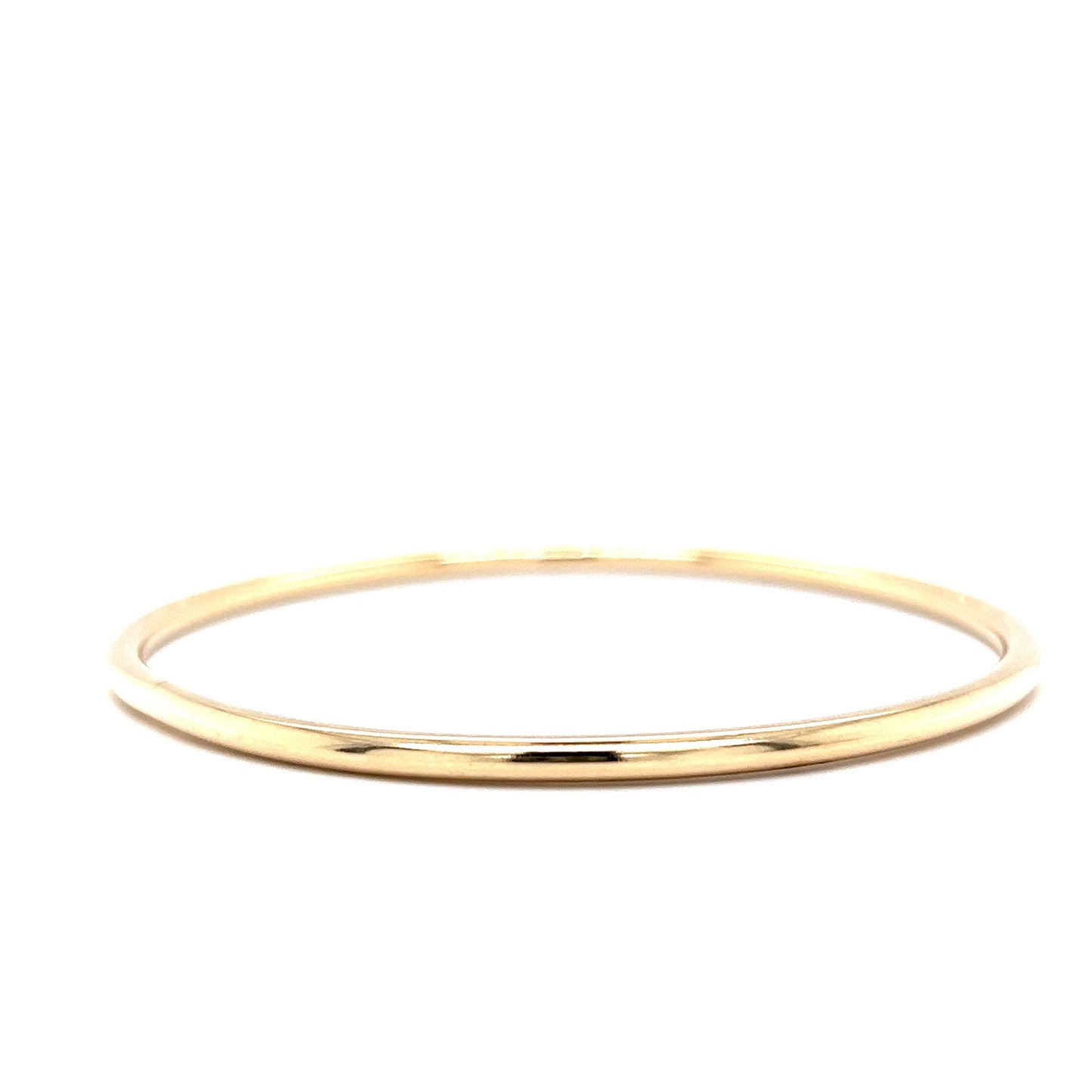 3mm Classic Round Bangle Bracelet in 14k Yellow Gold