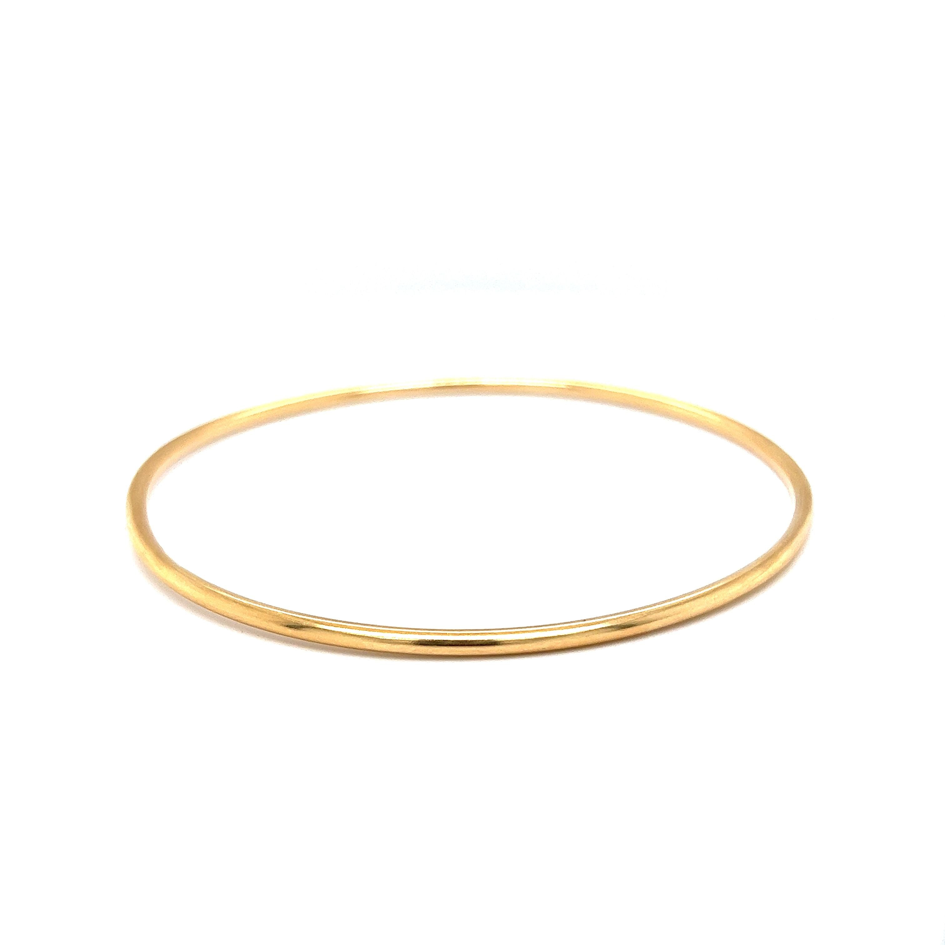 Plain white store gold bangle