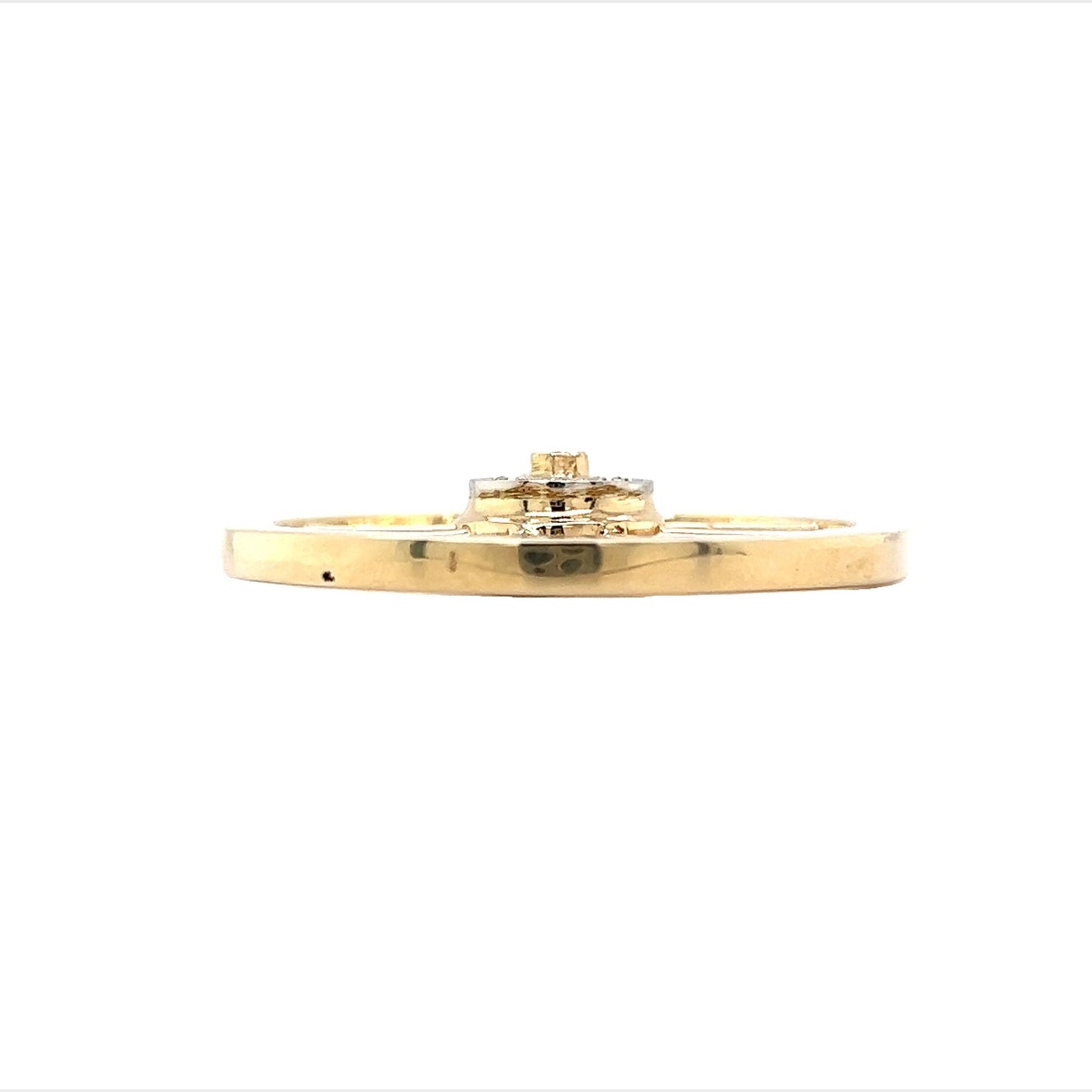 Vintage Diamond Wagon Wheel Pendant in 14k Yellow Gold