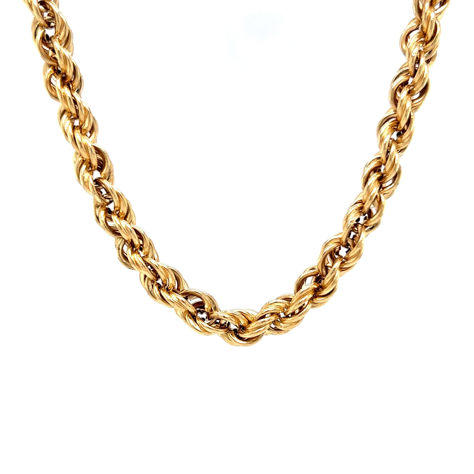 24 Inch Oversized Rolo Chain in 14k Yellow Gold - Filigree Jewelers