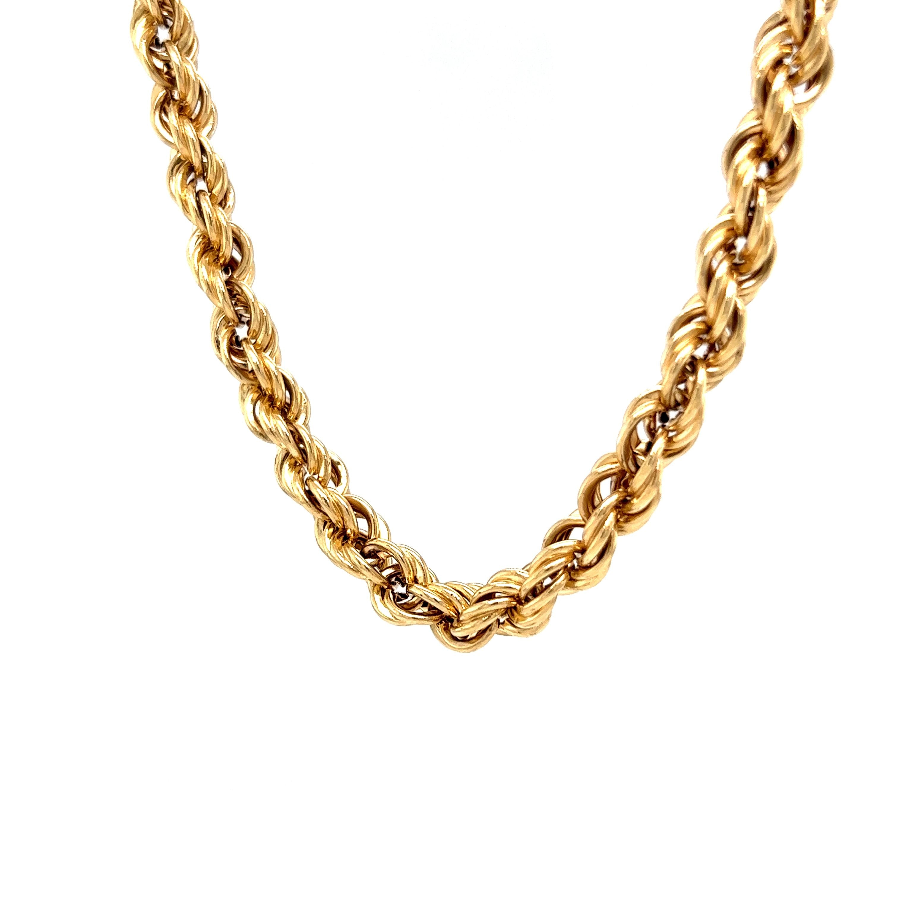 24 Inch Oversized Rolo Chain in 14k Yellow Gold