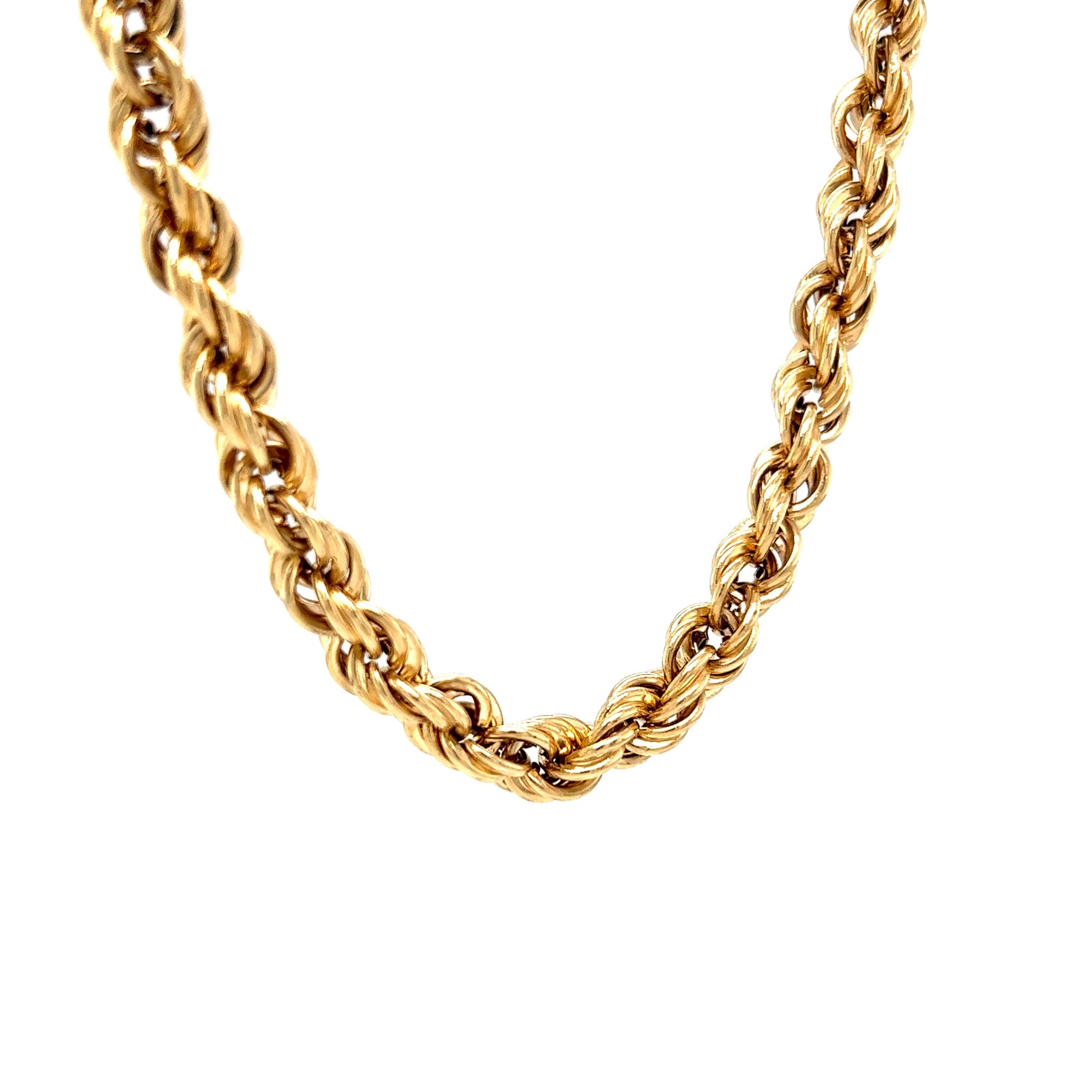 24k Gold 18k 24 Inch Gold Rope Chain Fine Jewelry: Unisex 18k Gold