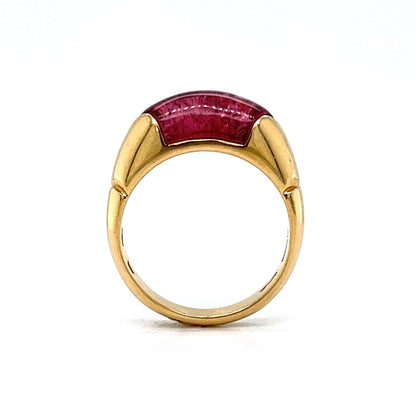 Bulgari Tronchetto Pink Tourmaline Ring in 18k Yellow Gold