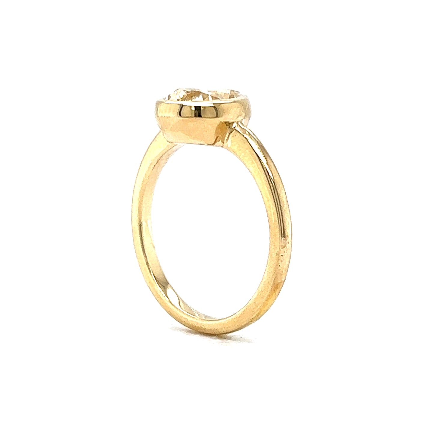 1.51 Light Yellow Pear Cut Diamond Engagement Ring in 14k Yellow Gold