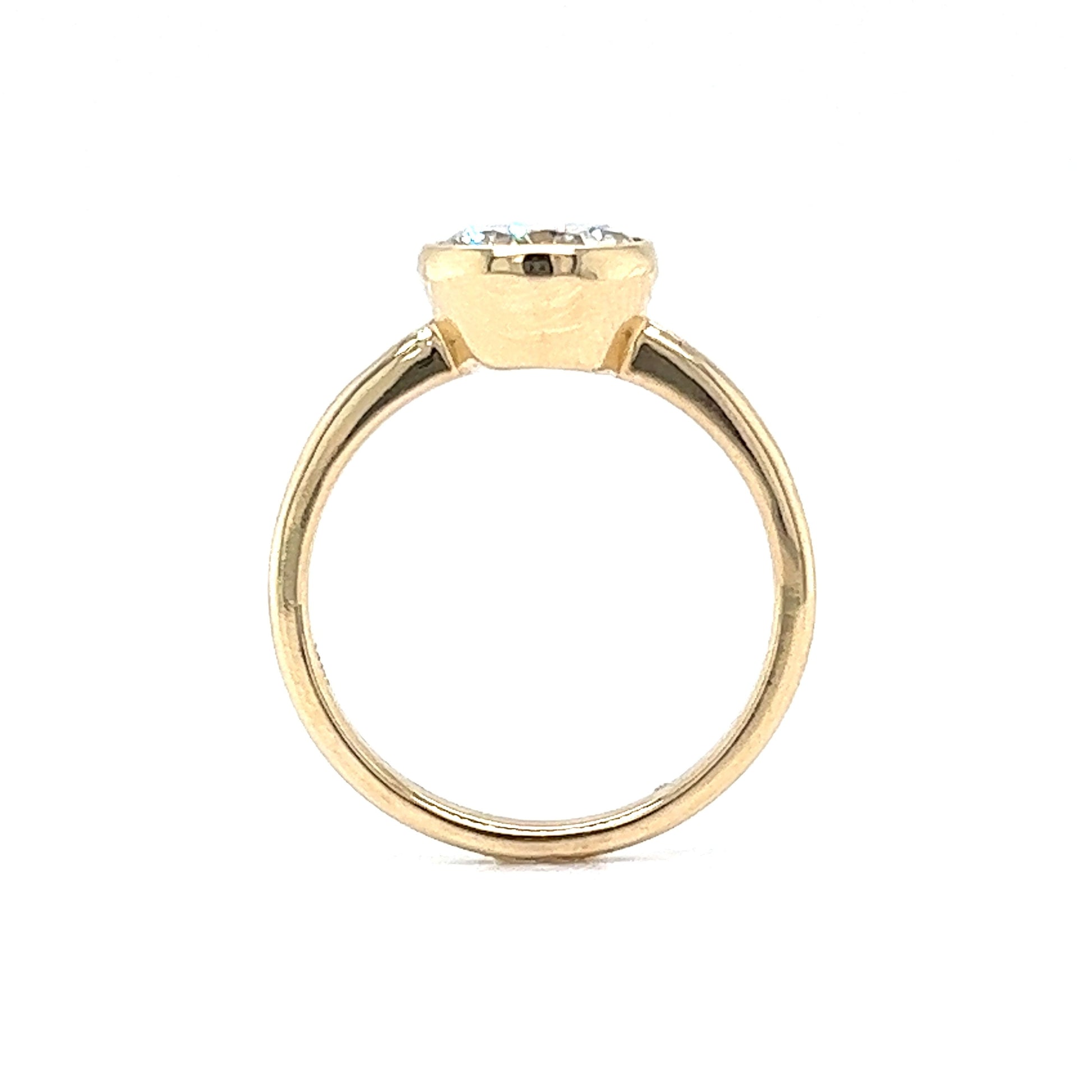 1.71 Round Brilliant Diamond Engagement Ring in 14k Yellow Gold
