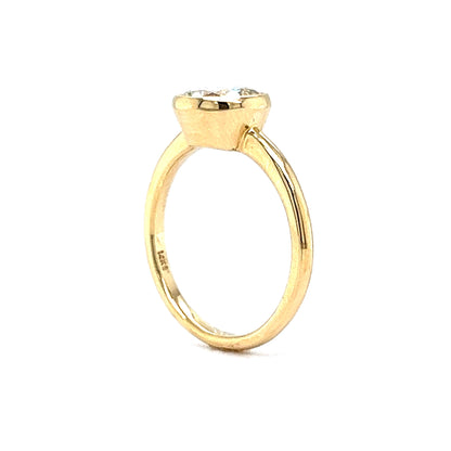 1.71 Round Brilliant Diamond Engagement Ring in 14k Yellow Gold