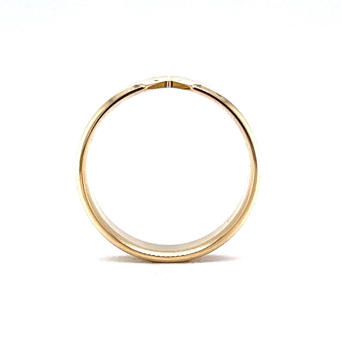 6mm Notched Wedding Band in 14k Yellow Gold