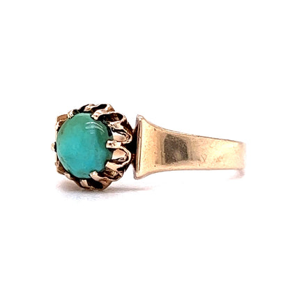 Victorian Turquoise Cocktail Ring in 14k Yellow Gold