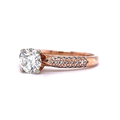 .74 Old European Solitaire Engagement Ring Two-Tone Gold
