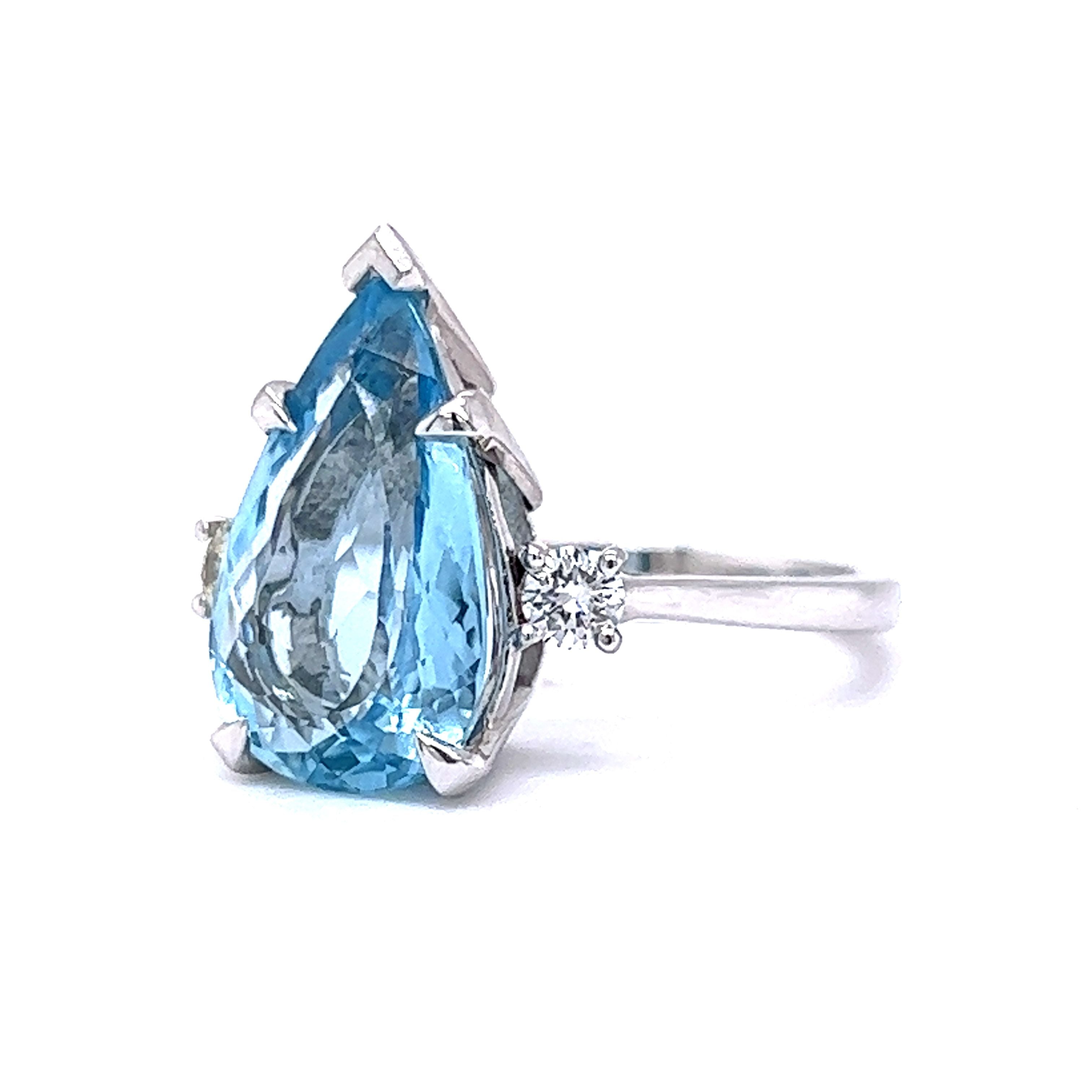 Amazing Cut ! 1.3 Ct AAA Natural Faceted Aquamarine online Pear Cut, Aquamarine, Loose Gemstone,AQUAMARINE Stone Ring, Aquamarine Pendant For Her