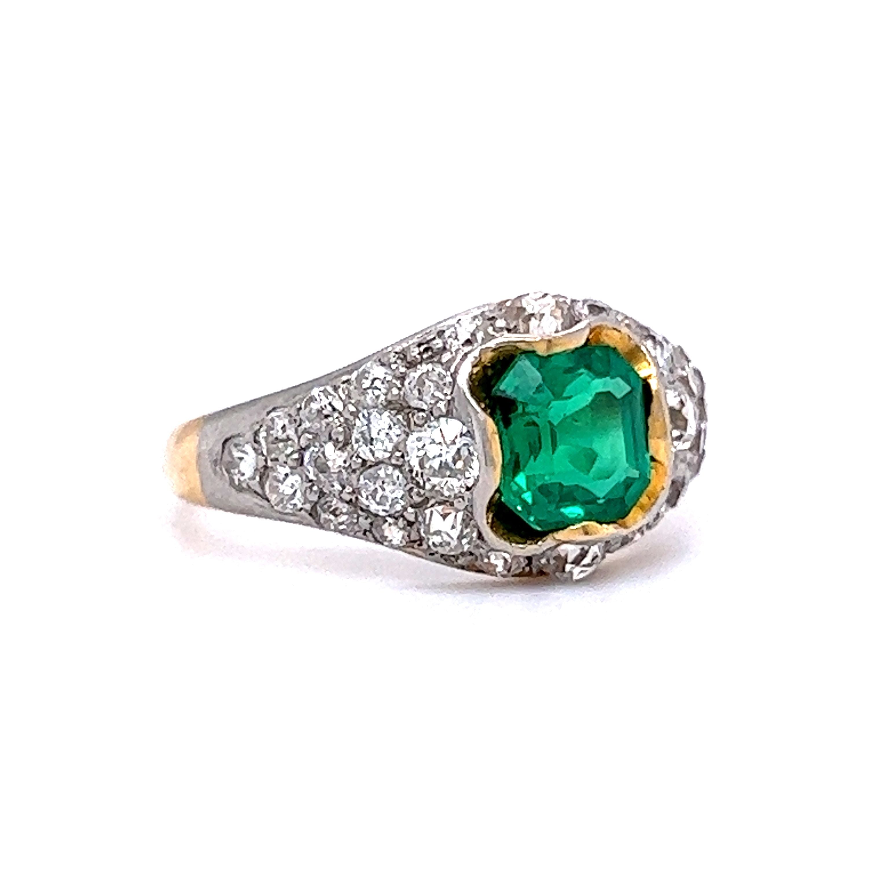 Unisex Antique Gold Emerald Ring at Rs 271000/piece in Jaipur | ID:  21252607497