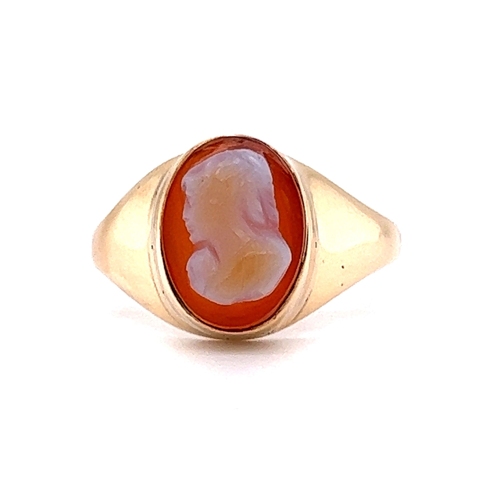 Victorian Muse Cameo Ring in 10K Yellow Gold