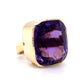 Bezel Set Amethyst Cocktail Ring in 14k Yellow Gold