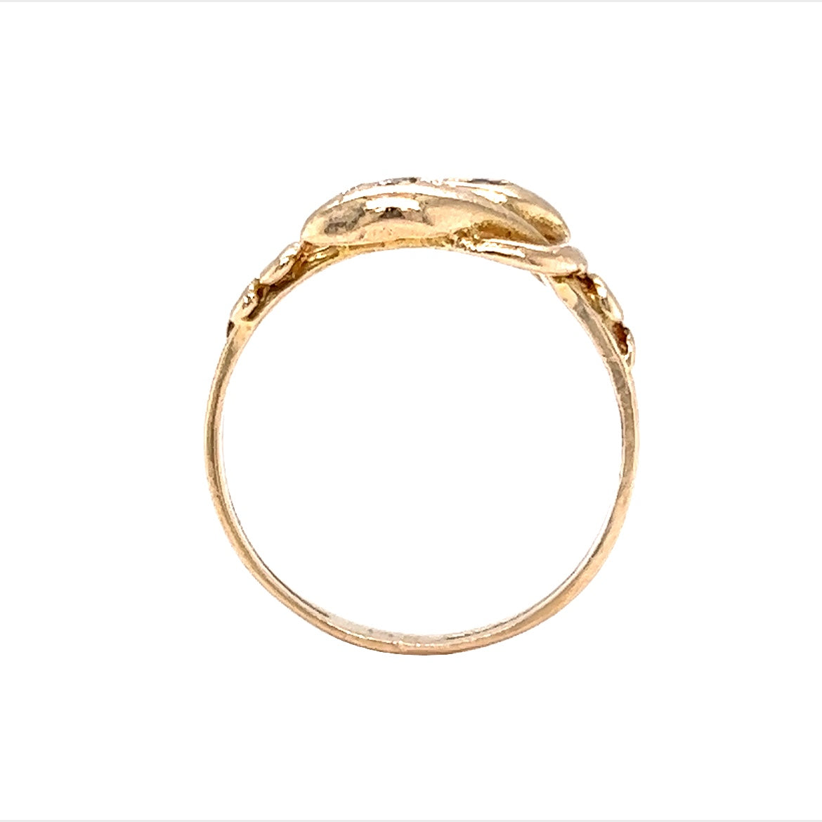 Victorian Diamond & Sapphire Snake Ring in 14k Yellow Gold