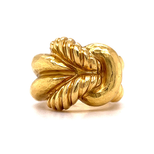 Rope Knot Cocktail Ring 18k Yellow Gold