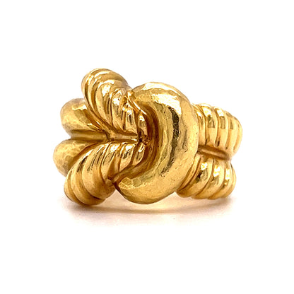 Rope Knot Cocktail Ring 18k Yellow Gold