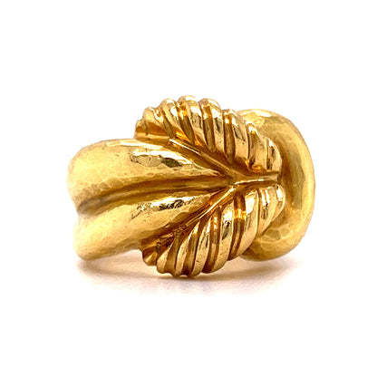 Rope Knot Cocktail Ring 18k Yellow Gold
