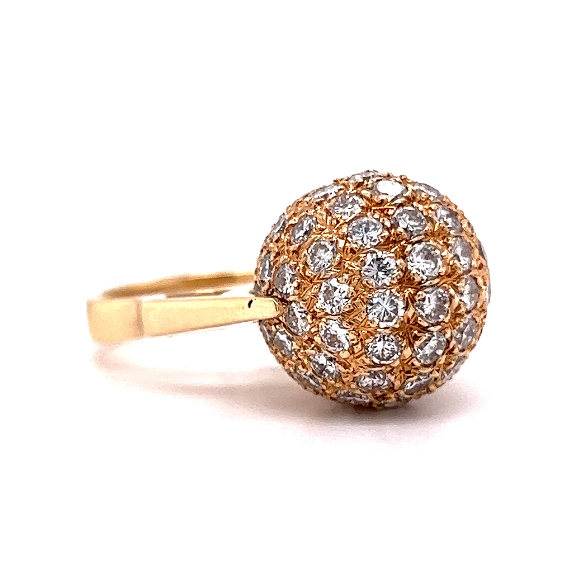 Diamond Spinner Cocktail Ring 14k Yellow Gold