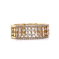 Thick Pave Diamond Cocktail Ring 14k Yellow Gold