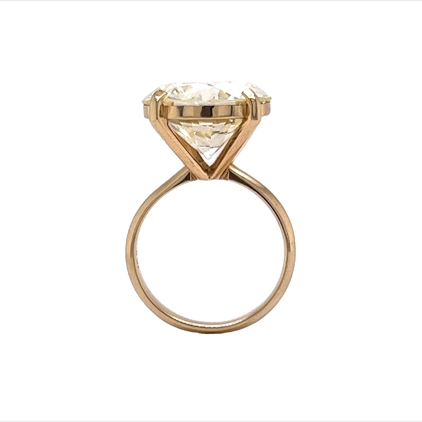 11 Carat Diamond Engagement Ring in 14K Yellow Gold