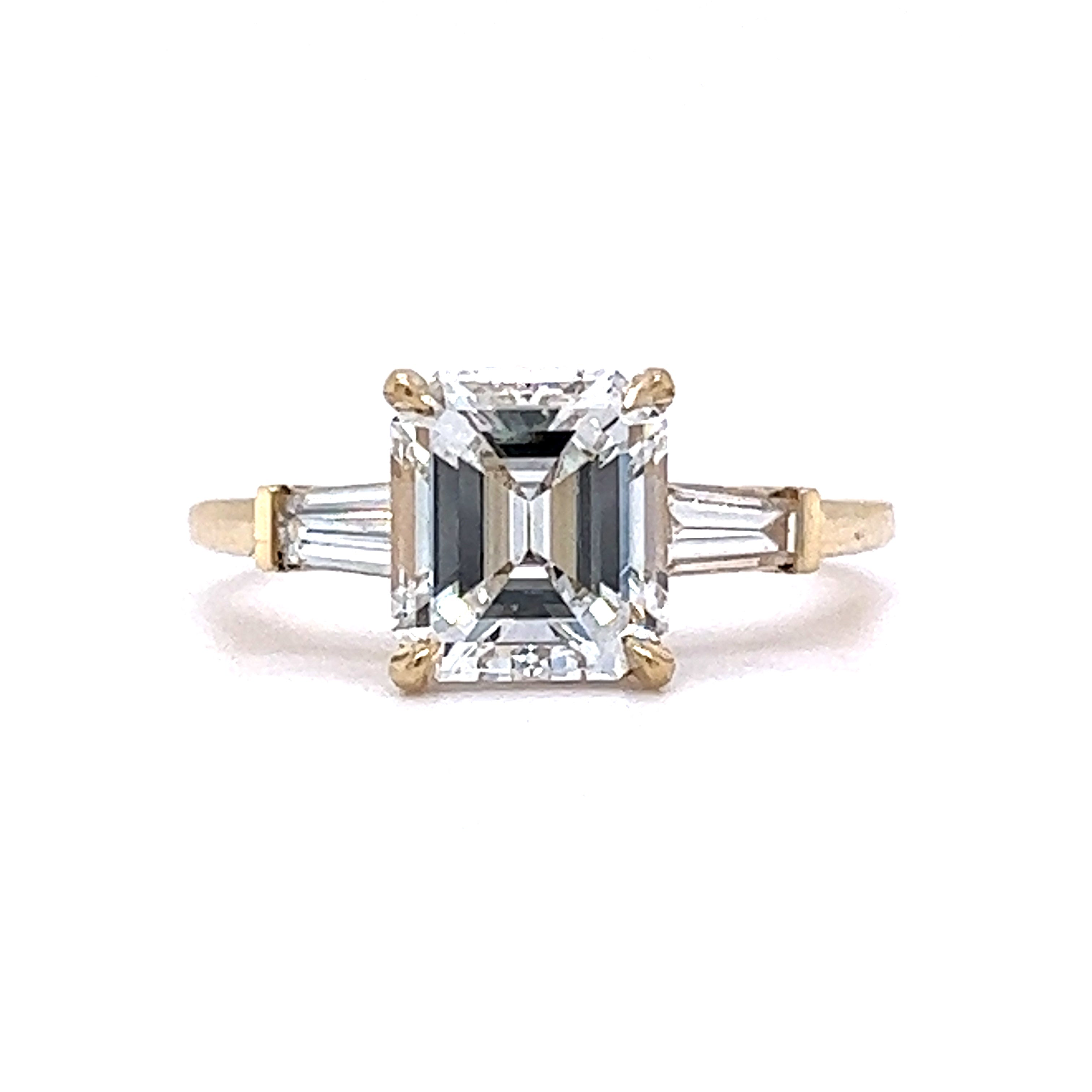 Emerald Cut Halo Engagement Ring