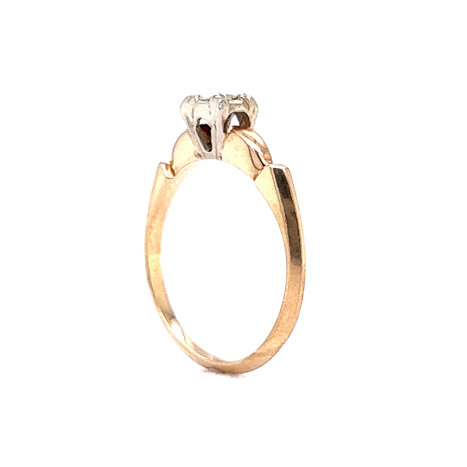 Laat je zien Cornwall vervormen 15 Retro Two-Tone Diamond Engagement Ring in 14k/18k Gold - Filigree  Jewelers
