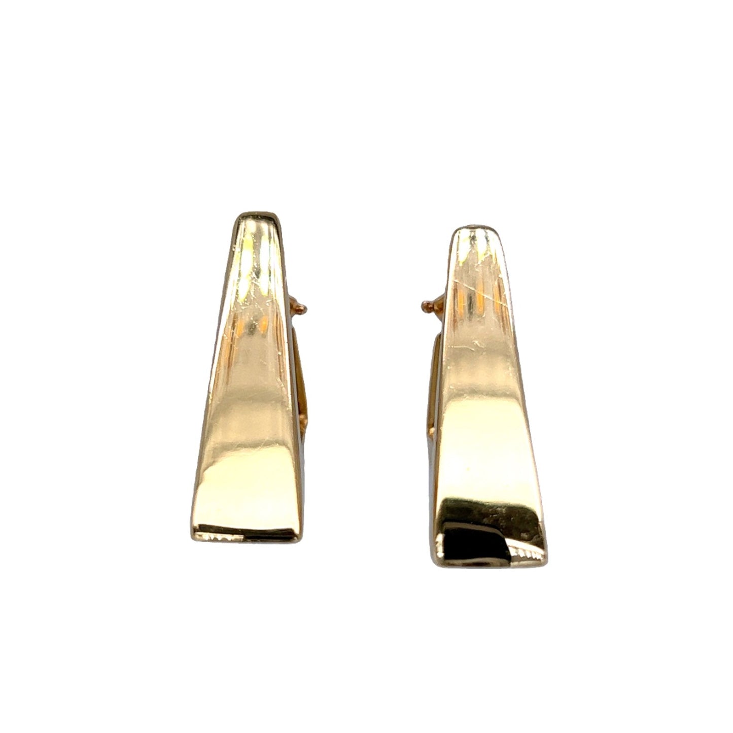 Modern Triangle Earrings in 14k Yellow Gold