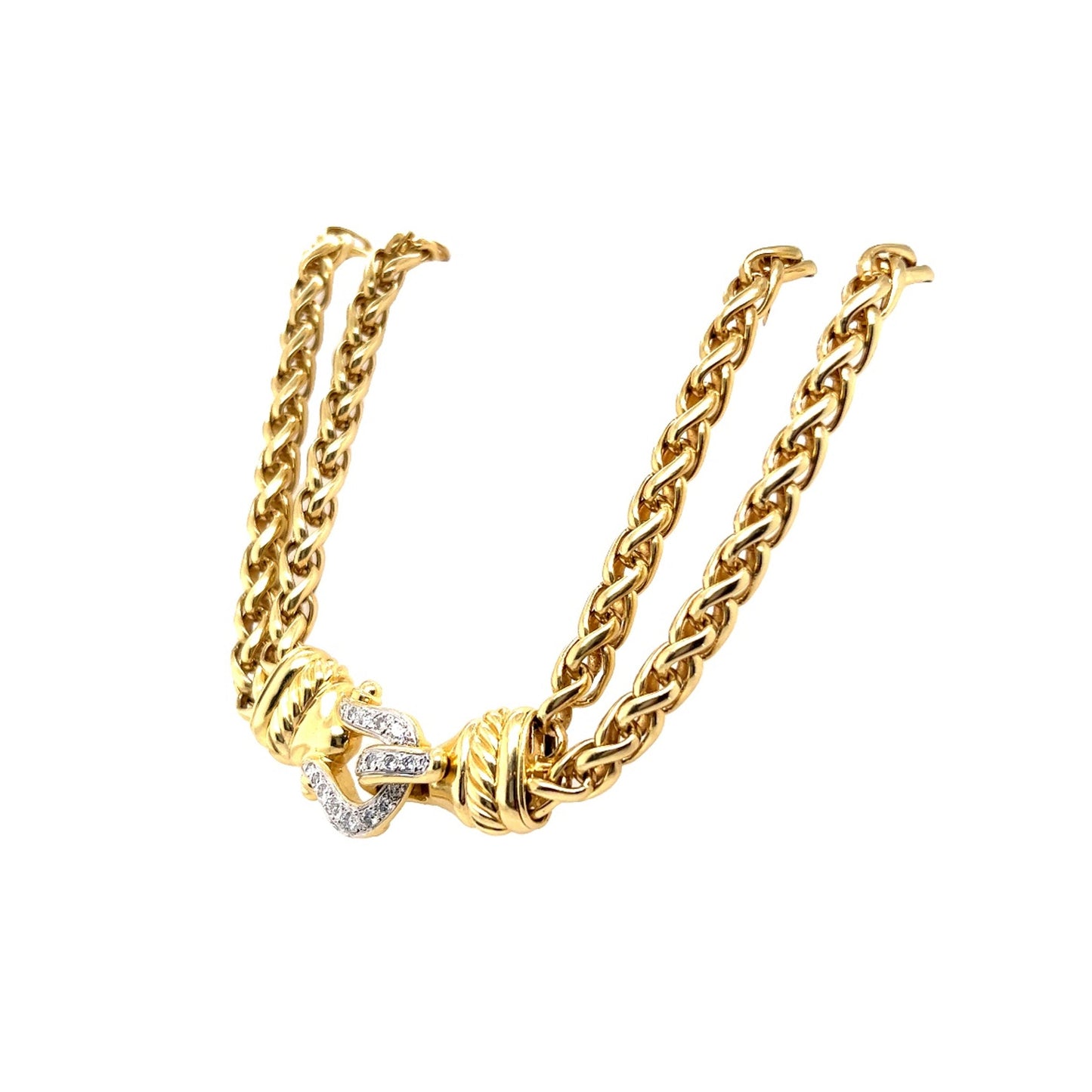 Yurman Diamond Necklace in 18k Yellow Gold