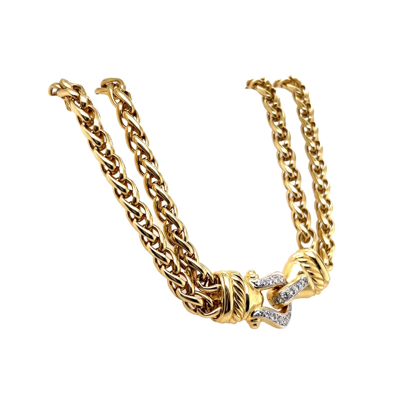 Yurman Diamond Necklace in 18k Yellow Gold