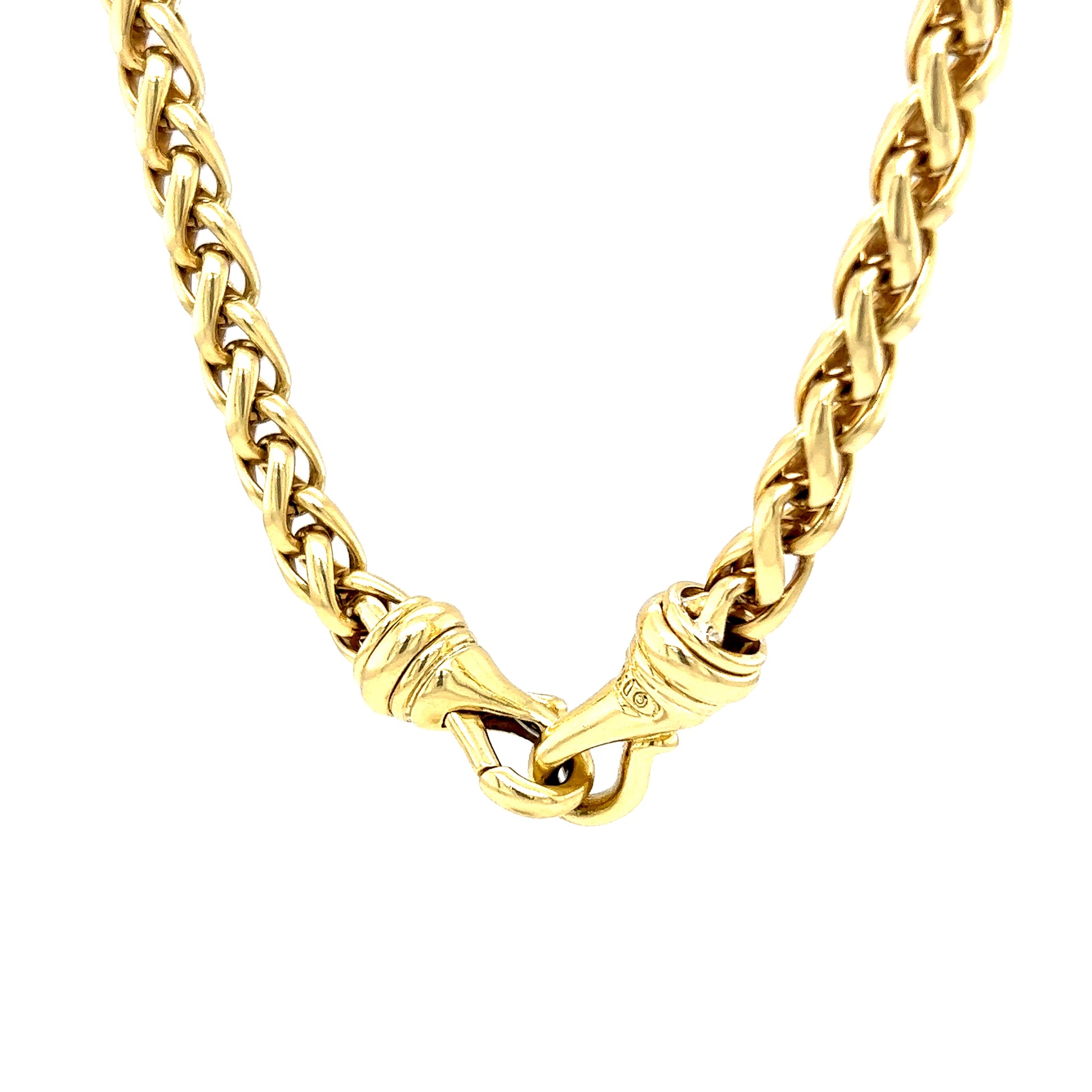 David Yurman 6mm Wheat Chain Necklace in 18k Yellow Gold
