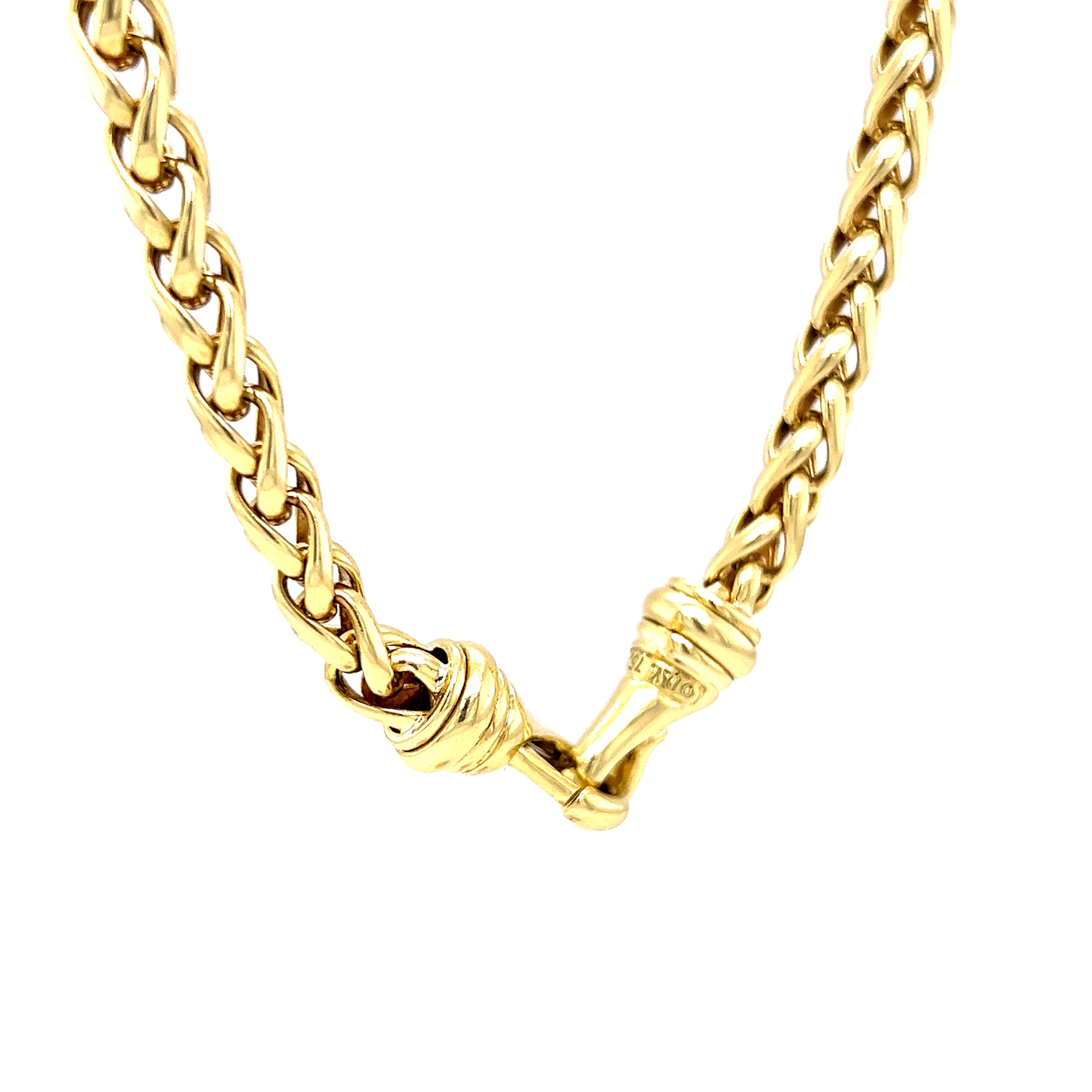 Mens Gold Necklace, 7MM 18K Gold Wheat Chain Necklace Mens Jewelry Irish  Gold - Etsy