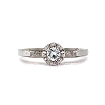 Vintage 1960's Solitaire Diamond Engagement Ring in 14k