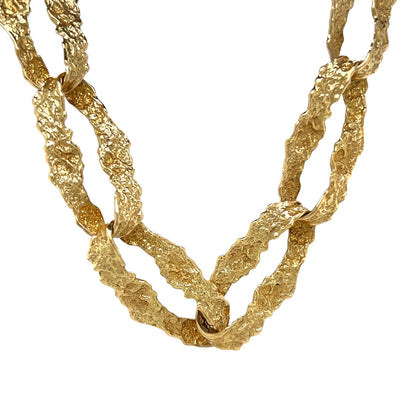 20" Textured Chain Necklace in 18k Yellow Gold