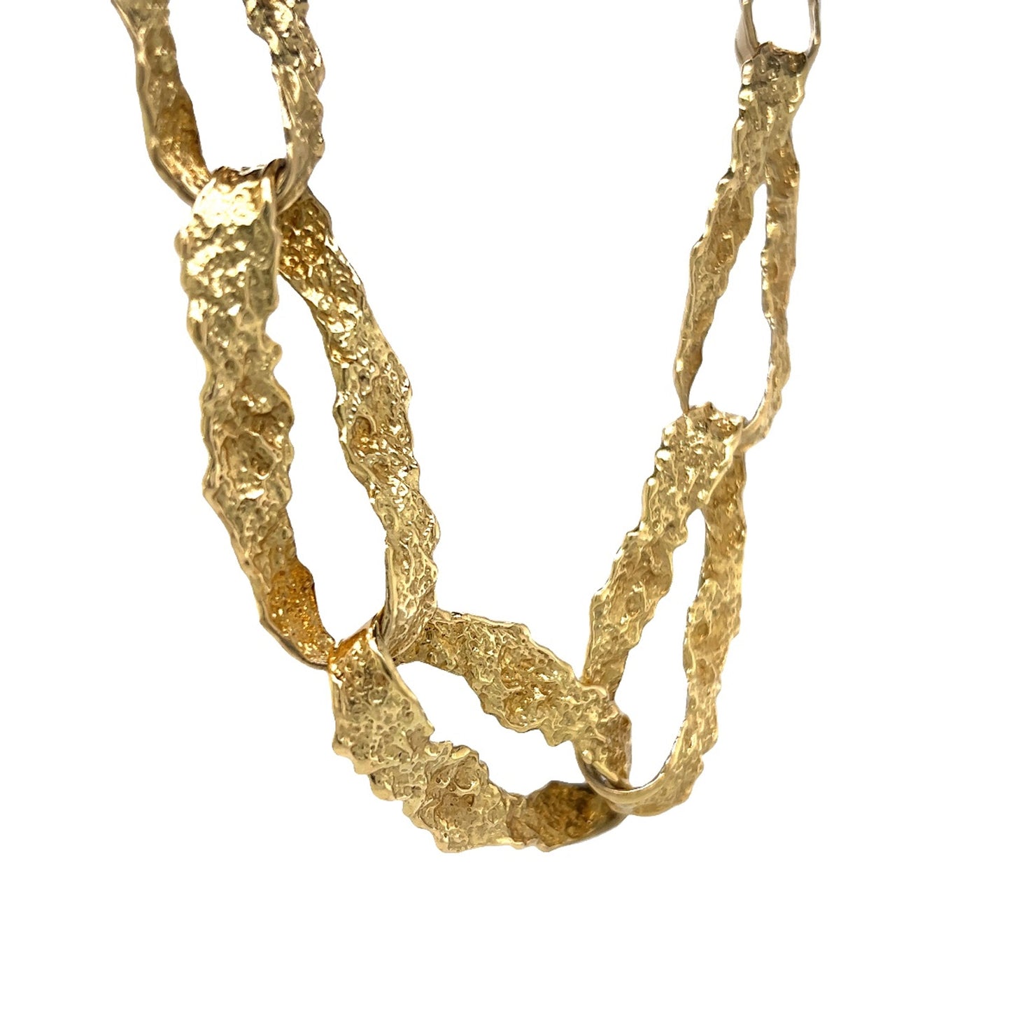 20" Textured Chain Necklace in 18k Yellow Gold