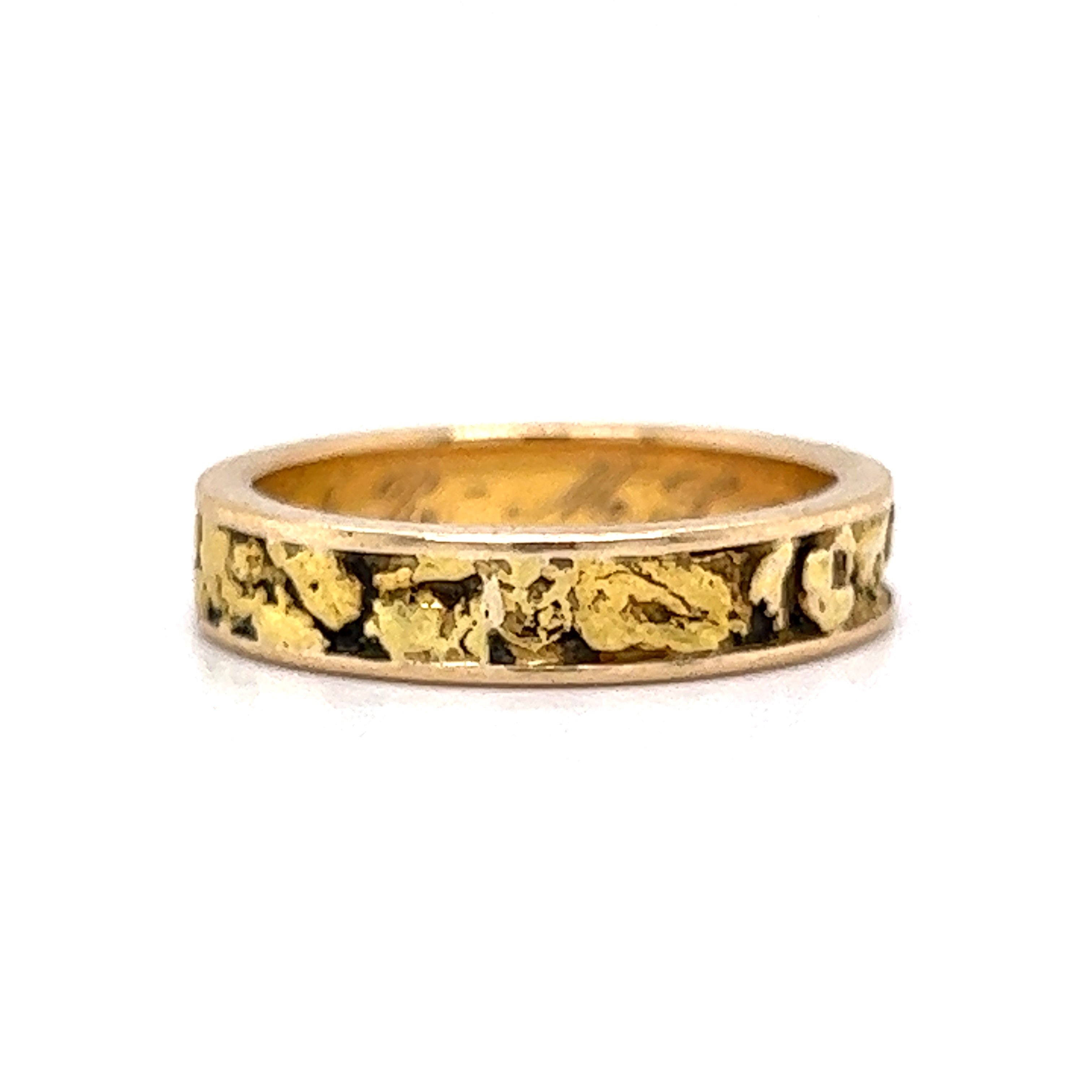 Mens gold nugget best sale wedding bands