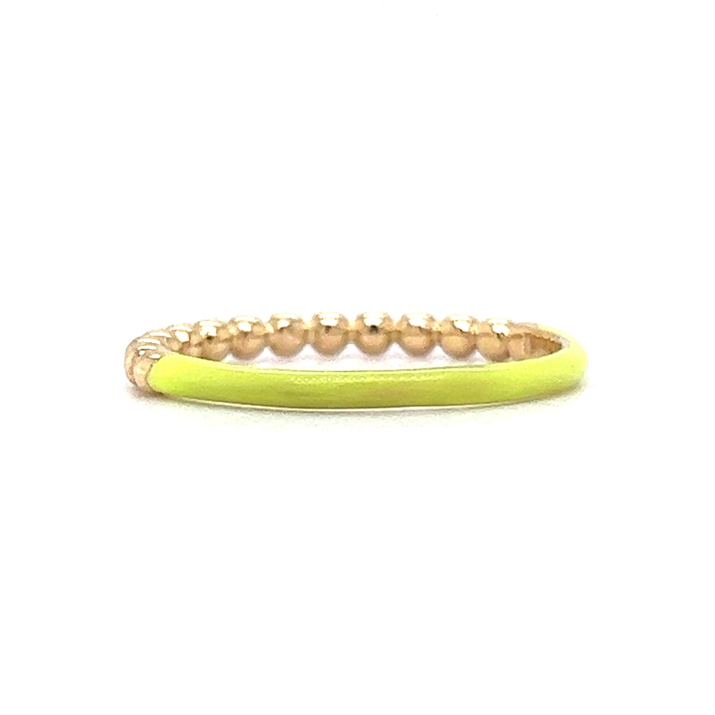 Modern Enameled Band in 14k Yellow Gold