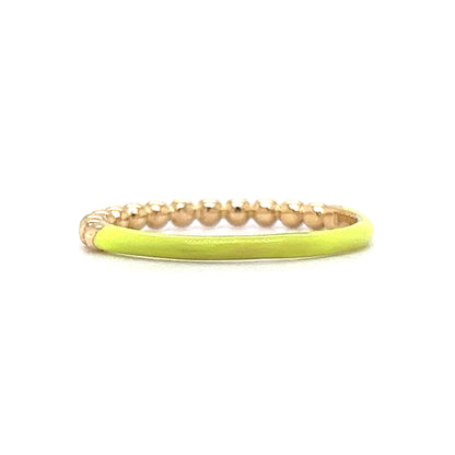 Modern Enameled Band in 14k Yellow Gold