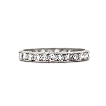 Vintage .84 Diamond Eternity Wedding Band in Platinum